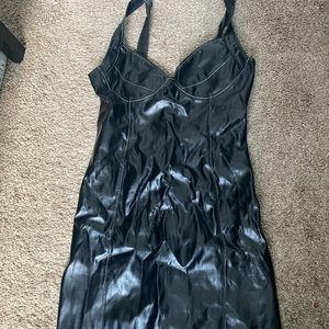 Leather mini dress size small